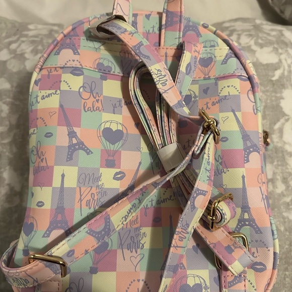 NWT Colorful Paris Mini Backpack‎ Purse - Picture 2 of 2